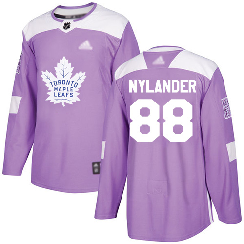 Adidas Maple Leafs #88 William Nylander Purple Authentic Fights Cancer Stitched Youth NHL Jersey